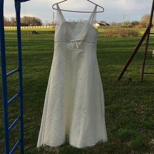 David's Bridal Ivory Tulle Wedding Gown